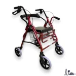 ANDADOR ROLLATOR FIJO CON CANASTILLA Y POSAPIES - Imagen 2