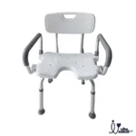 SILLA DE DUCHA DE ALUMINIO CON BRAZOS ABATIBLES - Imagen 2