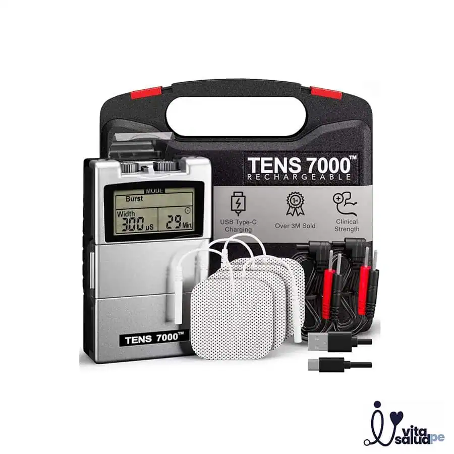 Principal-1 TENS 7000 ELECTROESTIMULADOR RECARGABLE CON CABLE USB - Imagen 1