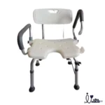 SILLA DE DUCHA DE ALUMINIO CON BRAZOS ABATIBLES