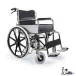 SILLA DE RUEDAS CON FRENOS STANDAR NEGRO LONA