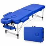 CAMILLA DE  ALUMINIO PORTATIL COLOR AZUL 3 CUERPOS