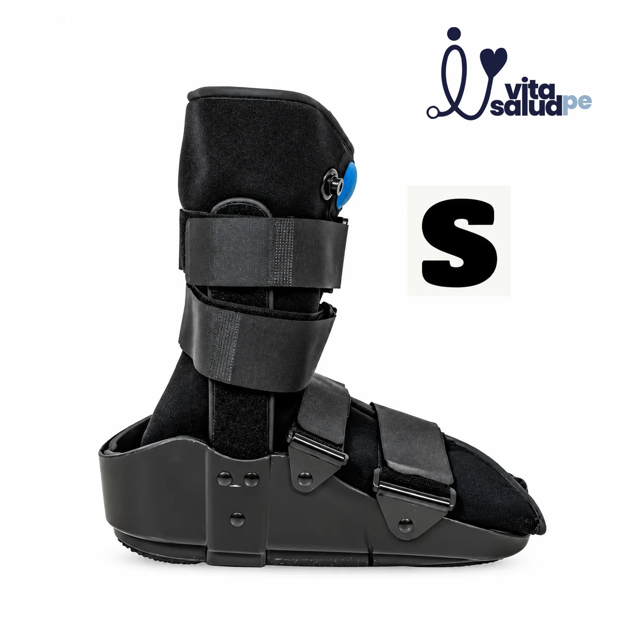 Bota ortopédica negra con talla S BOTA WALKER NEUMATICA CORTA TALLA S - Imagen 1